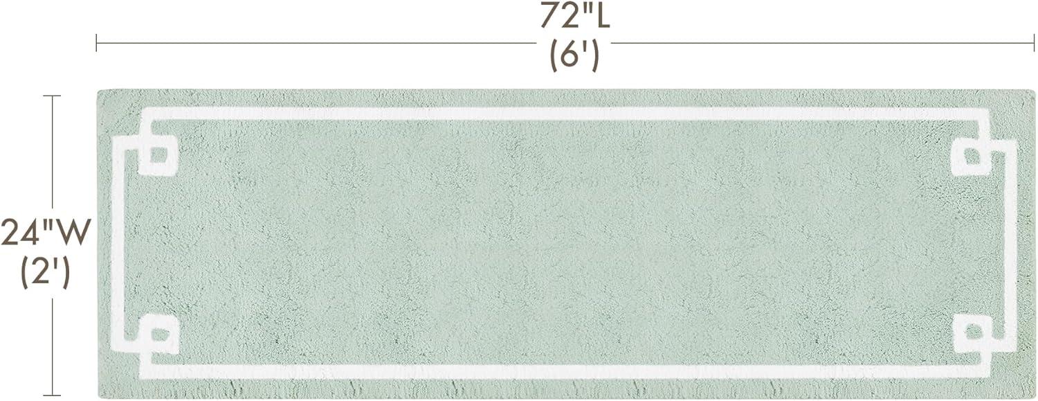imageMadison Park Evan Cotton Tufted Washable Bath Mat Luxury Solid Bathroom Rugs 20quot x 30quot GreySeafoam