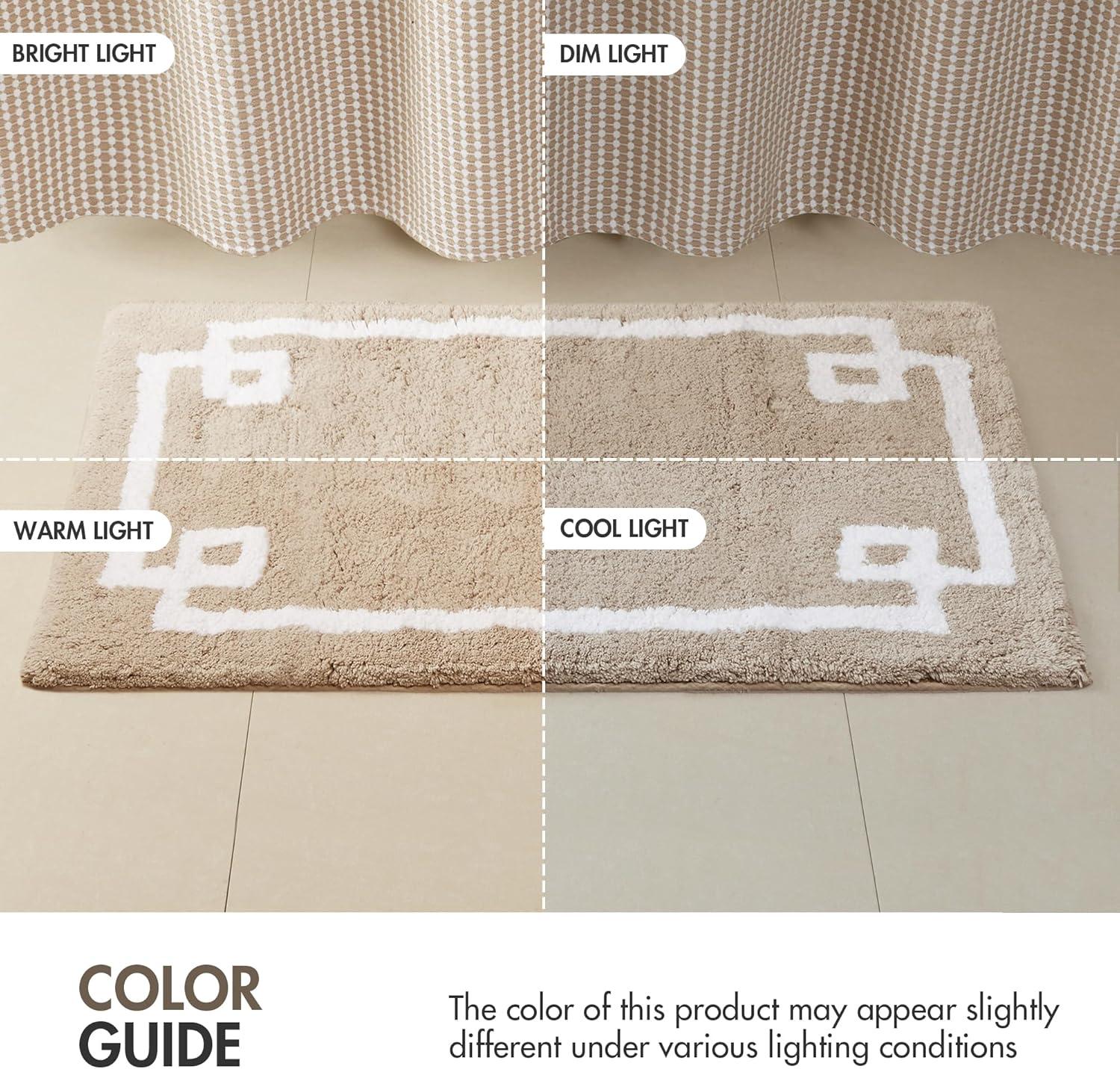 imageMadison Park Evan Cotton Tufted Washable Bath Mat Luxury Solid Bathroom Rugs 20quot x 30quot GreyTaupe