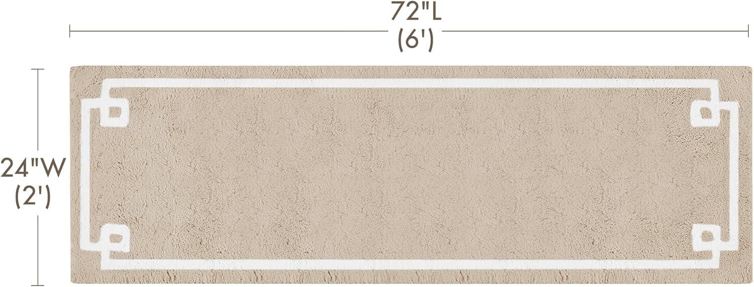 imageMadison Park Evan Cotton Tufted Washable Bath Mat Luxury Solid Bathroom Rugs 20quot x 30quot GreyTaupe