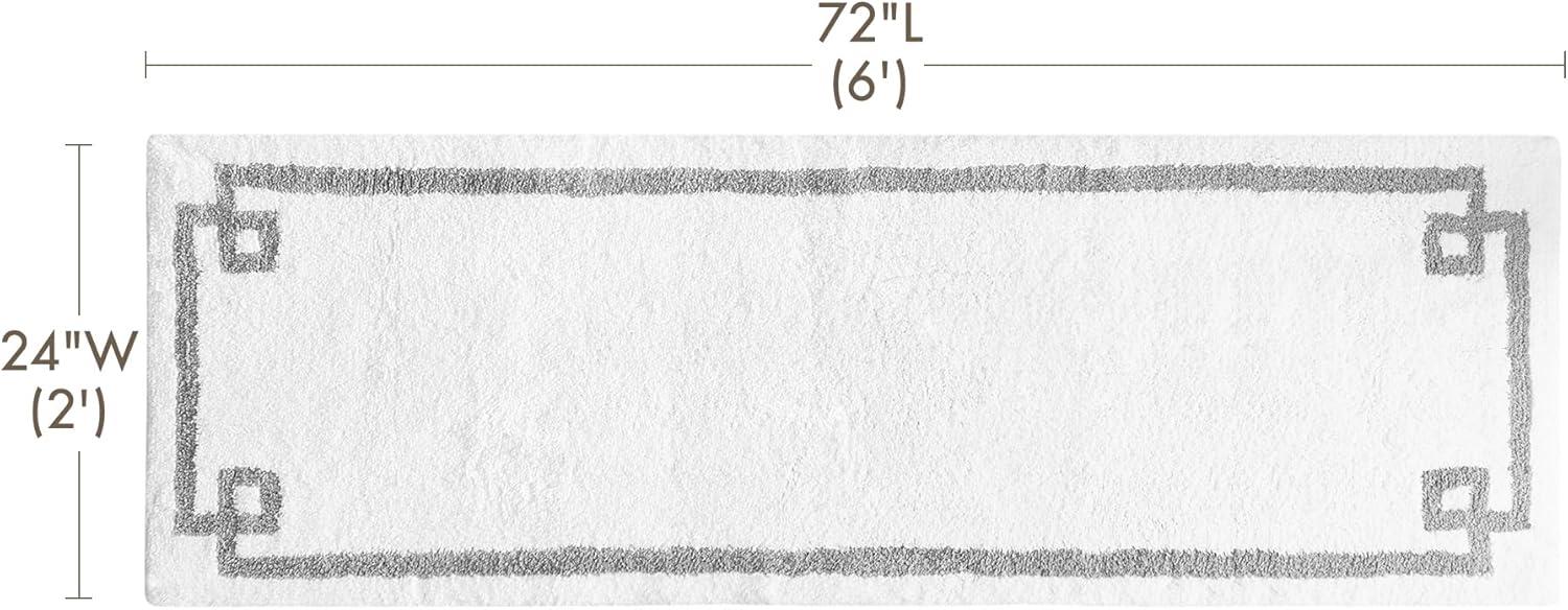 imageMadison Park Evan Cotton Tufted Washable Bath Mat Luxury Solid Bathroom Rugs 20quot x 30quot GreyWhite