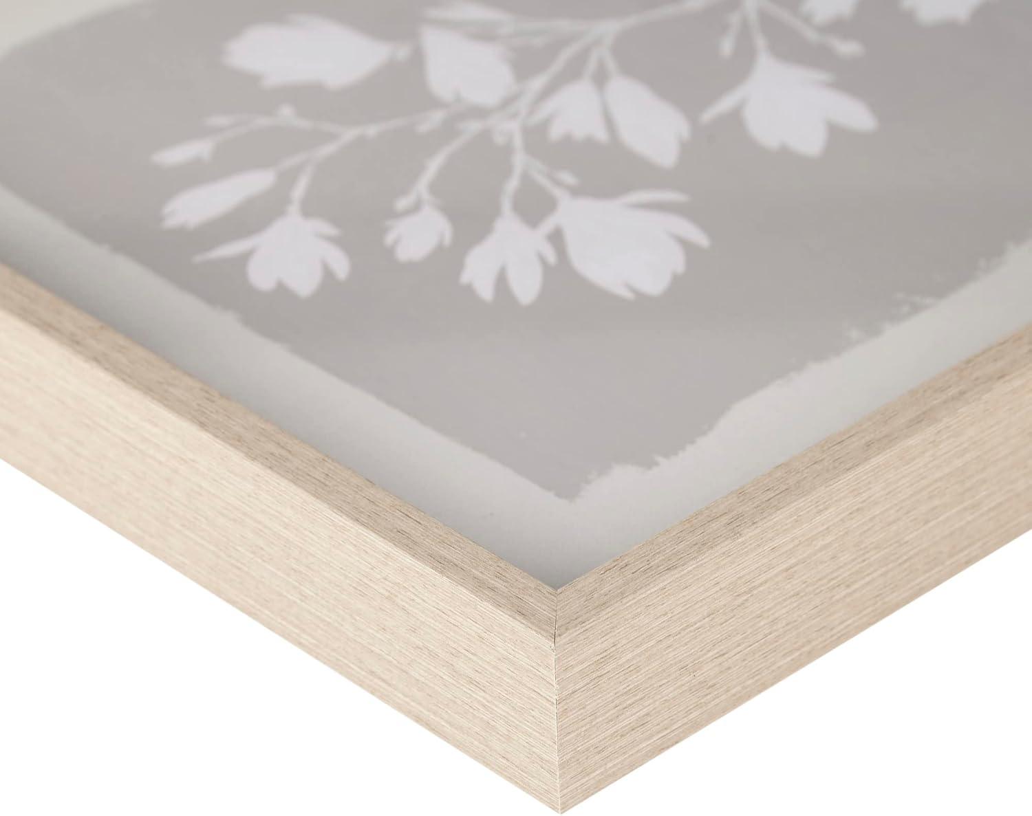 imageMadison Park Fair Florets Floral Shadow Box Wall Art Botanical Flower Painting Printed With Wood Frame and Glass Cover Bed Living Room Dcor Ready to Hang Gallery 12 x 143 Piece Set Beige
