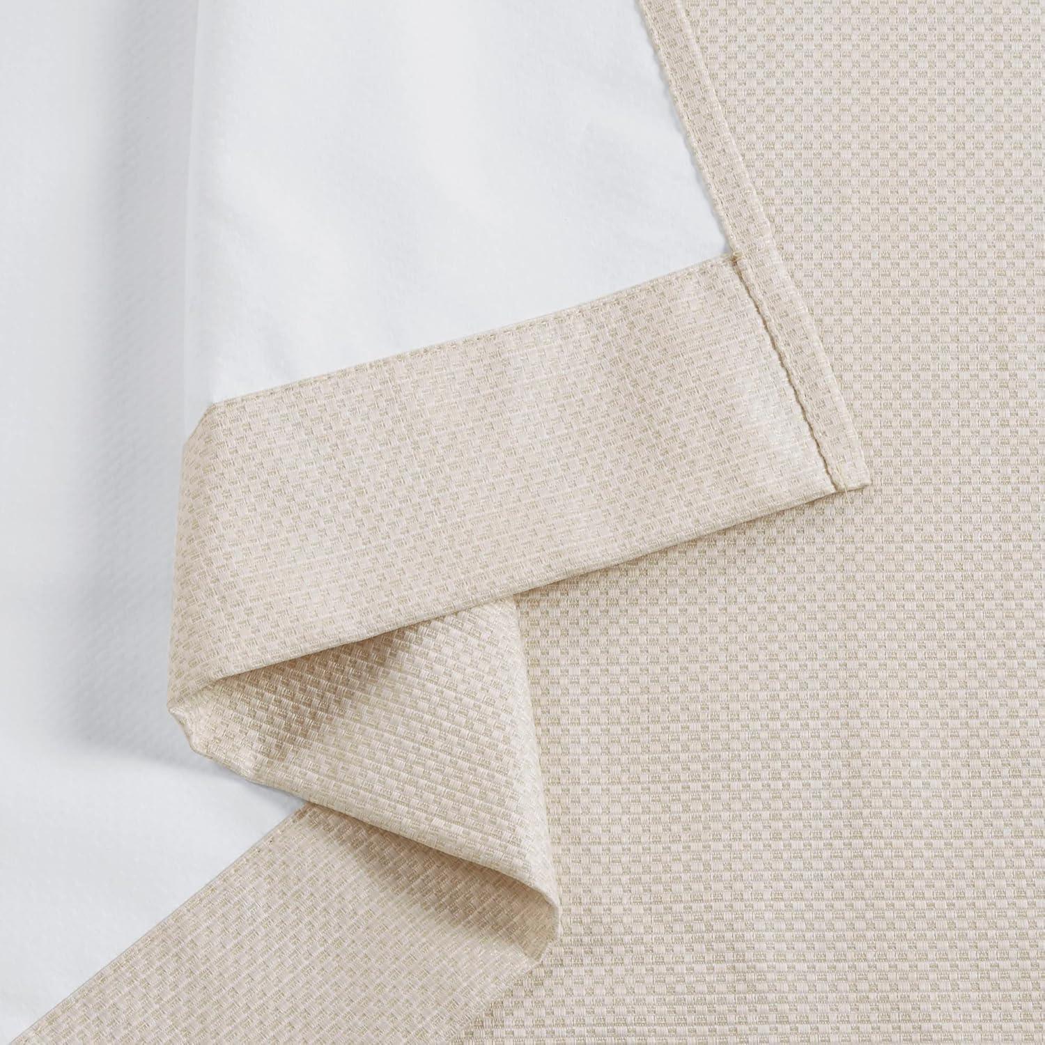imageMadison Park Galen Basketweave 2Panel Pack Window Curtain Room Darkening Grommet Top Easy to Hang Fits up to 125quot Diameter Rod 40quot W x 84quot H IvoryBasketweave Ivory
