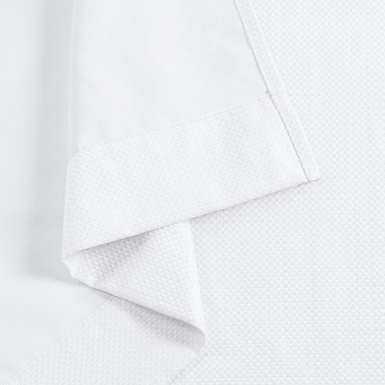 imageMadison Park Galen Basketweave 2Panel Pack Window Curtain Room Darkening Grommet Top Easy to Hang Fits up to 125quot Diameter Rod 40quot W x 84quot H IvoryBasketweave White