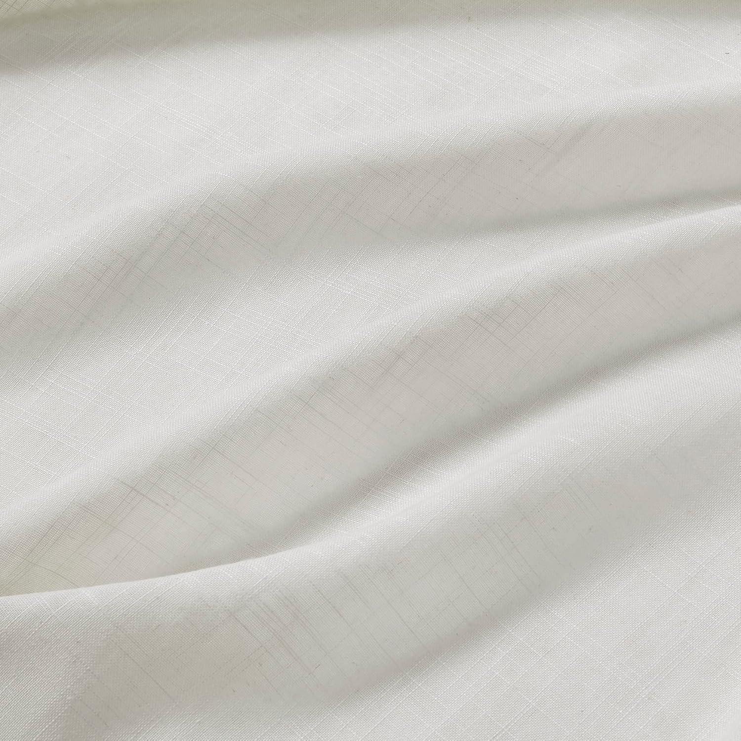 imageMadison Park Galen Basketweave 2Panel Pack Window Curtain Room Darkening Grommet Top Easy to Hang Fits up to 125quot Diameter Rod 40quot W x 84quot H IvoryLinen Blend Ivory