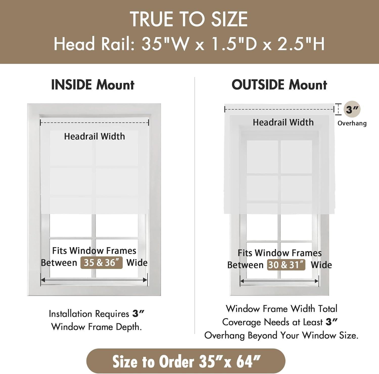 imageMadison Park Galen Matte White Cordless Roman Shades Fabric Privacy Single Panel Darkening Energy Efficient Thermal Insulated Window Blind Treatment for Home Living Room Decor 23quot W x 64quot HBasketweave Sheen White