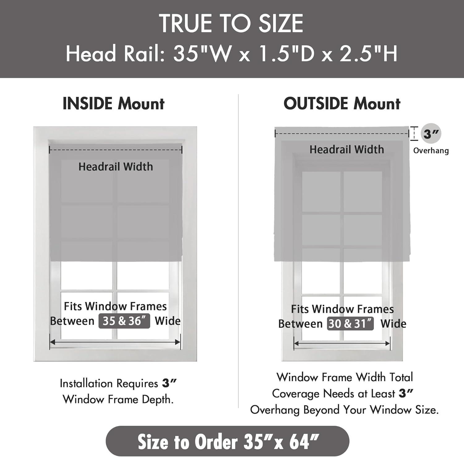 imageMadison Park Galen Matte White Cordless Roman Shades Fabric Privacy Single Panel Darkening Energy Efficient Thermal Insulated Window Blind Treatment for Home Living Room Decor 23quot W x 64quot HBasketweave Sheen Grey