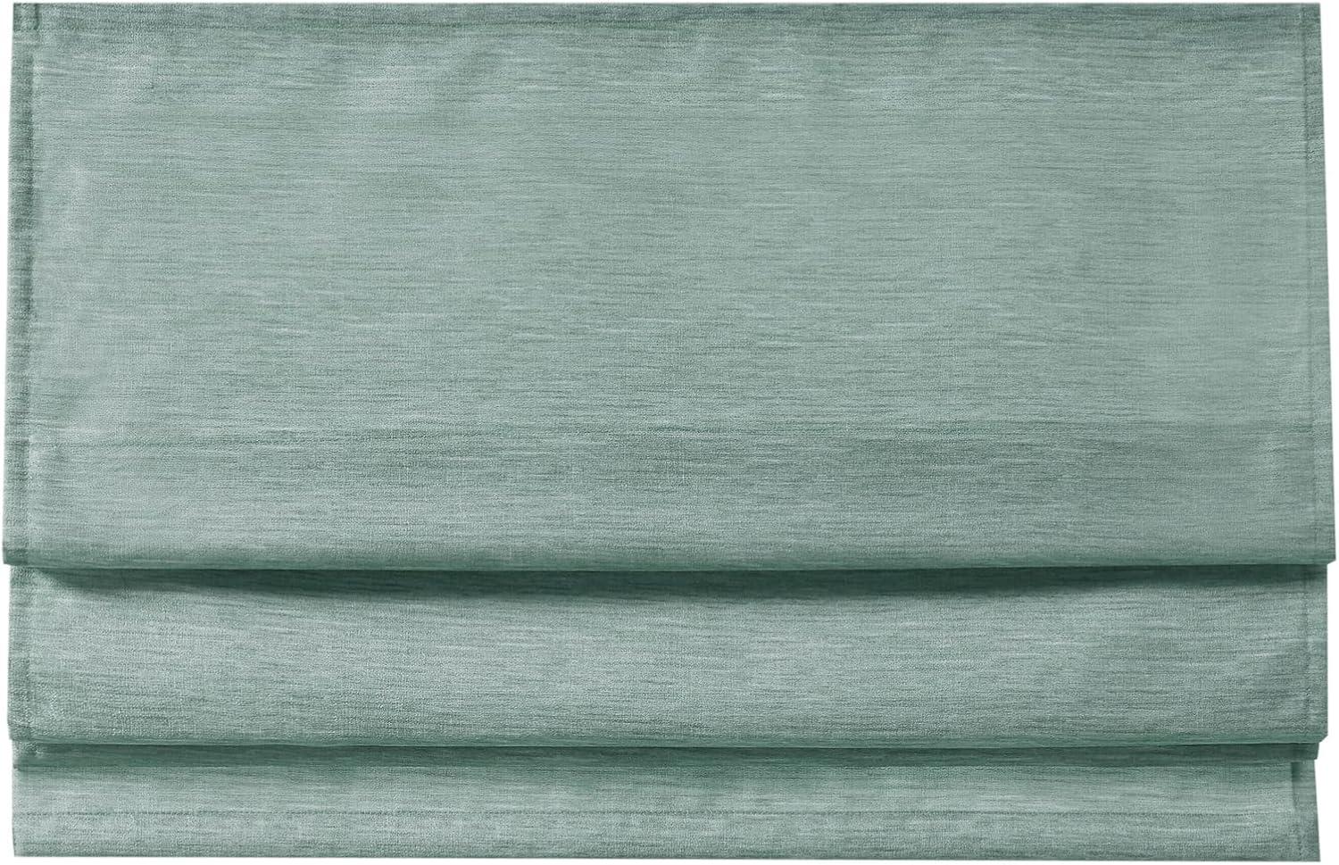 imageMadison Park Galen Matte White Cordless Roman Shades Fabric Privacy Single Panel Darkening Energy Efficient Thermal Insulated Window Blind Treatment for Home Living Room Decor 23quot W x 64quot HPrinted Faux Silk Green