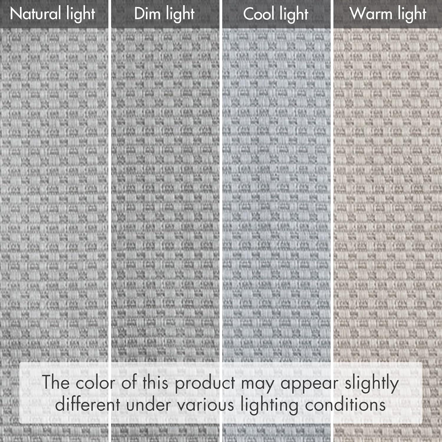 imageMadison Park Galen Matte White Cordless Roman Shades Fabric Privacy Single Panel Darkening Energy Efficient Thermal Insulated Window Blind Treatment for Home Living Room Decor 23quot W x 64quot HBasketweave Sheen Grey