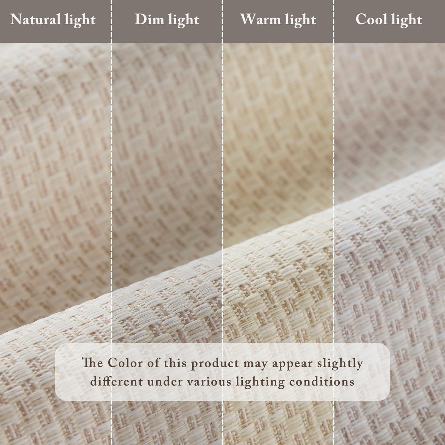imageMadison Park Galen Matte White Cordless Roman Shades Fabric Privacy Single Panel Darkening Energy Efficient Thermal Insulated Window Blind Treatment for Home Living Room Decor 23quot W x 64quot HBasketweave Matte Linen