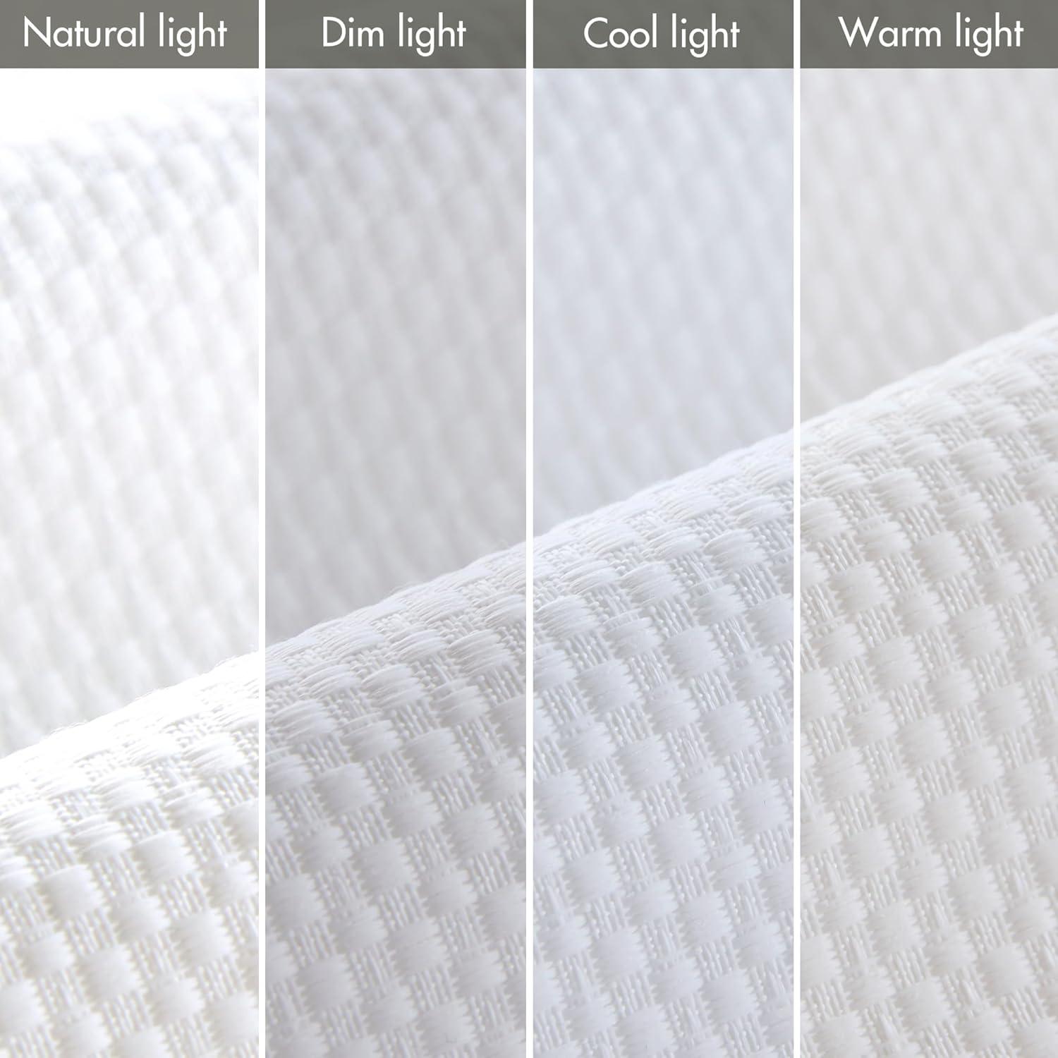 imageMadison Park Galen Matte White Cordless Roman Shades Fabric Privacy Single Panel Darkening Energy Efficient Thermal Insulated Window Blind Treatment for Home Living Room Decor 23quot W x 64quot HBasketweave Sheen White