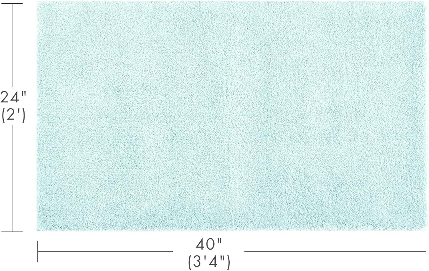 imageMadison Park Marshmallow Bathroom Rug Non Slip Luxrurious Plush Bath Mat Absorbent Quick Dry Spa Design Bath Room Dcor 24x40 GreySeafoam