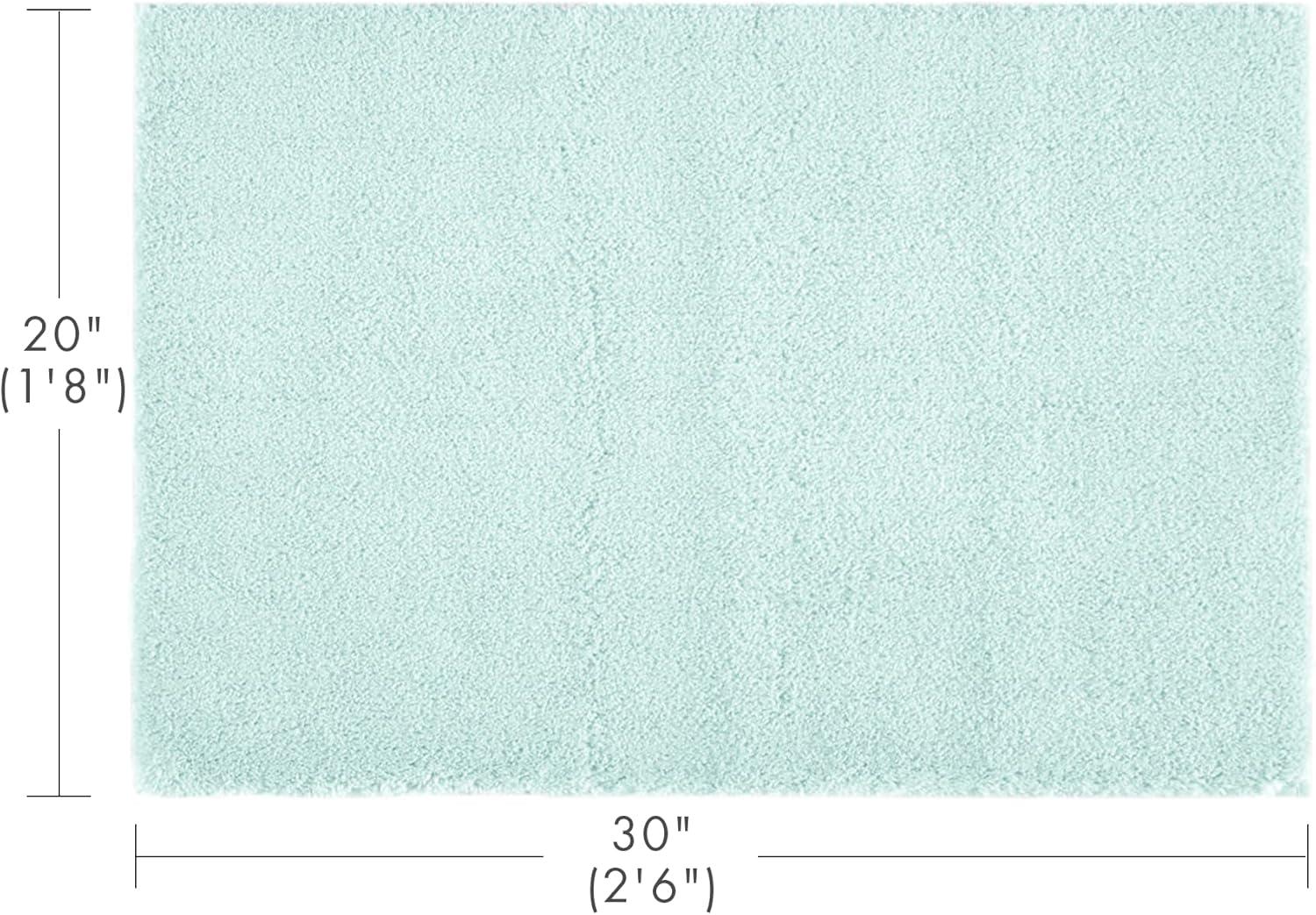 imageMadison Park Marshmallow Bathroom Rug Non Slip Luxrurious Plush Bath Mat Absorbent Quick Dry Spa Design Bath Room Dcor 24x40 GreySeafoam