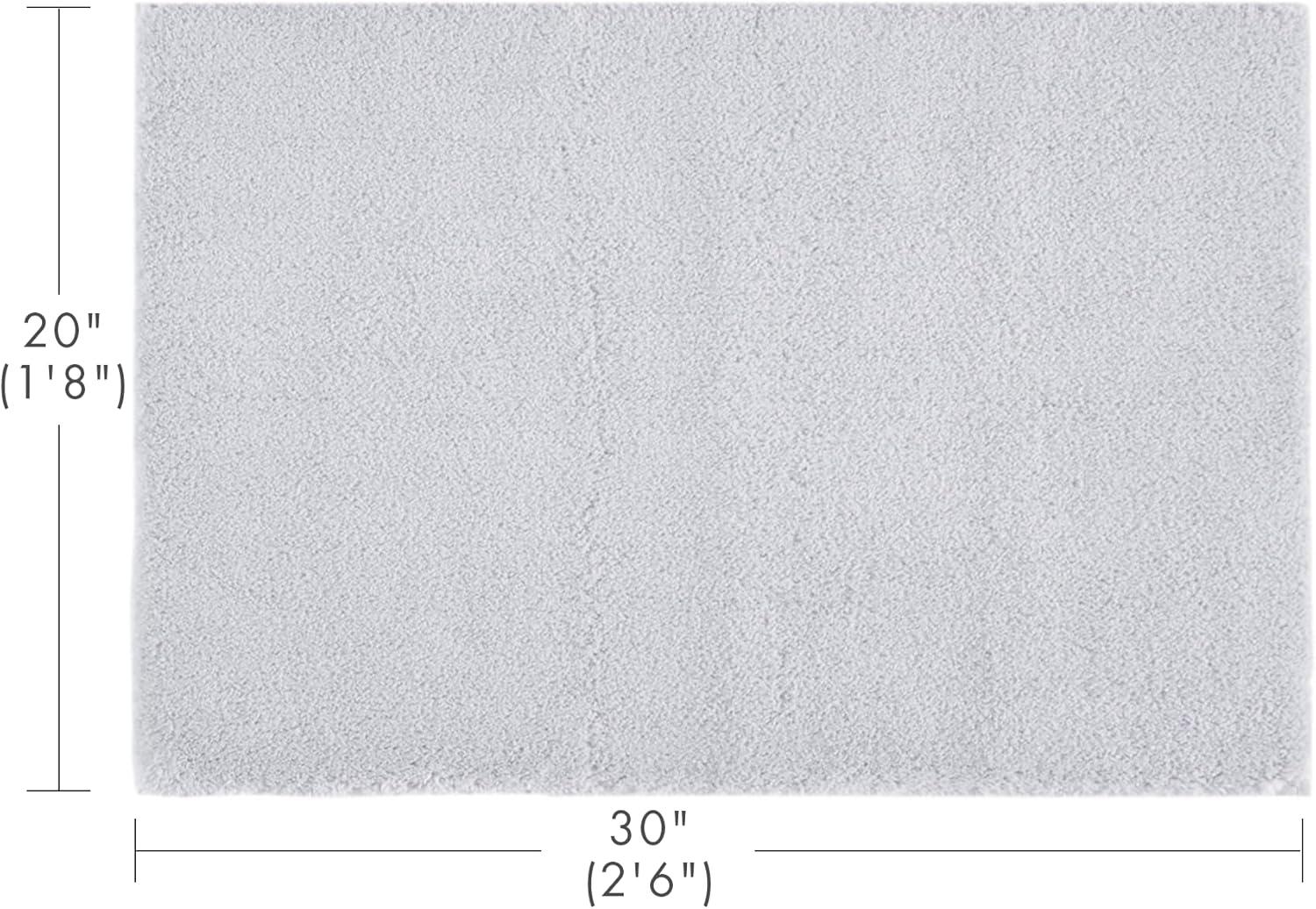 imageMadison Park Marshmallow Bathroom Rug Non Slip Luxrurious Plush Bath Mat Absorbent Quick Dry Spa Design Bath Room Dcor 24x40 GreySilver