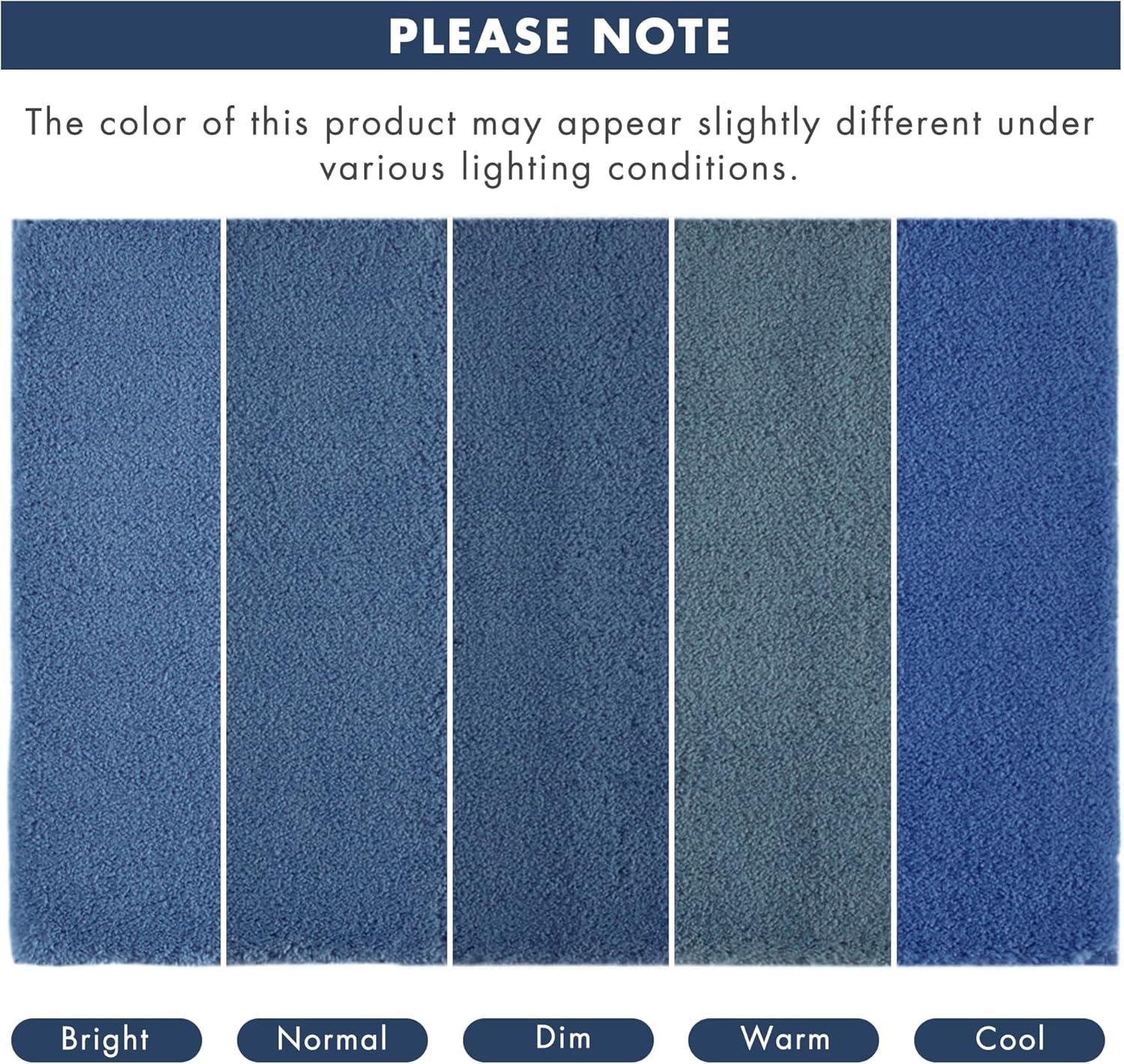 imageMadison Park Marshmallow Bathroom Rug Non Slip Luxrurious Plush Bath Mat Absorbent Quick Dry Spa Design Bath Room Dcor 24x40 GreySlate Blue