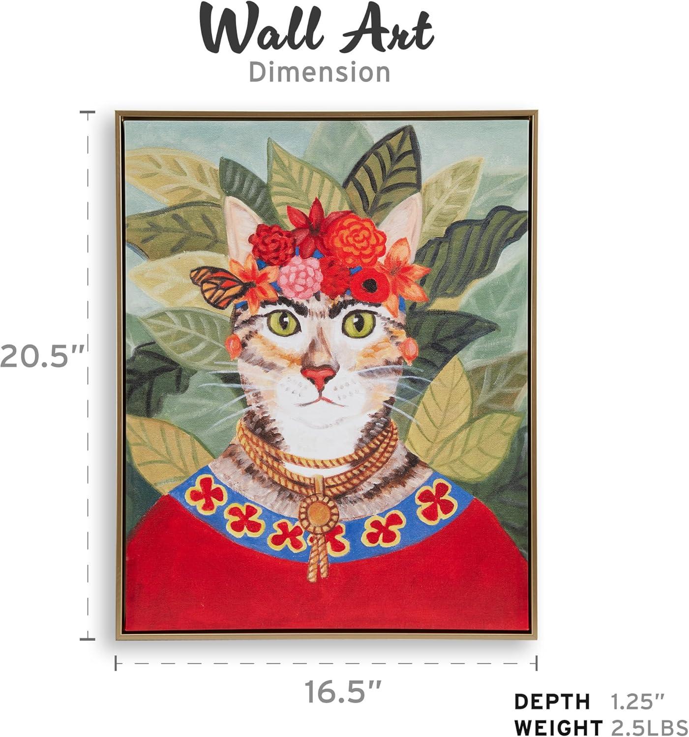 imageMadison Park Pet Wall Art Funny Animal Canvas Wall Decor for Bedroom Printed And Stretched Framed Ready To Hang Classic Parody Study Living Room Dcor Rosie Feline Pet PortraitBohemian Cat