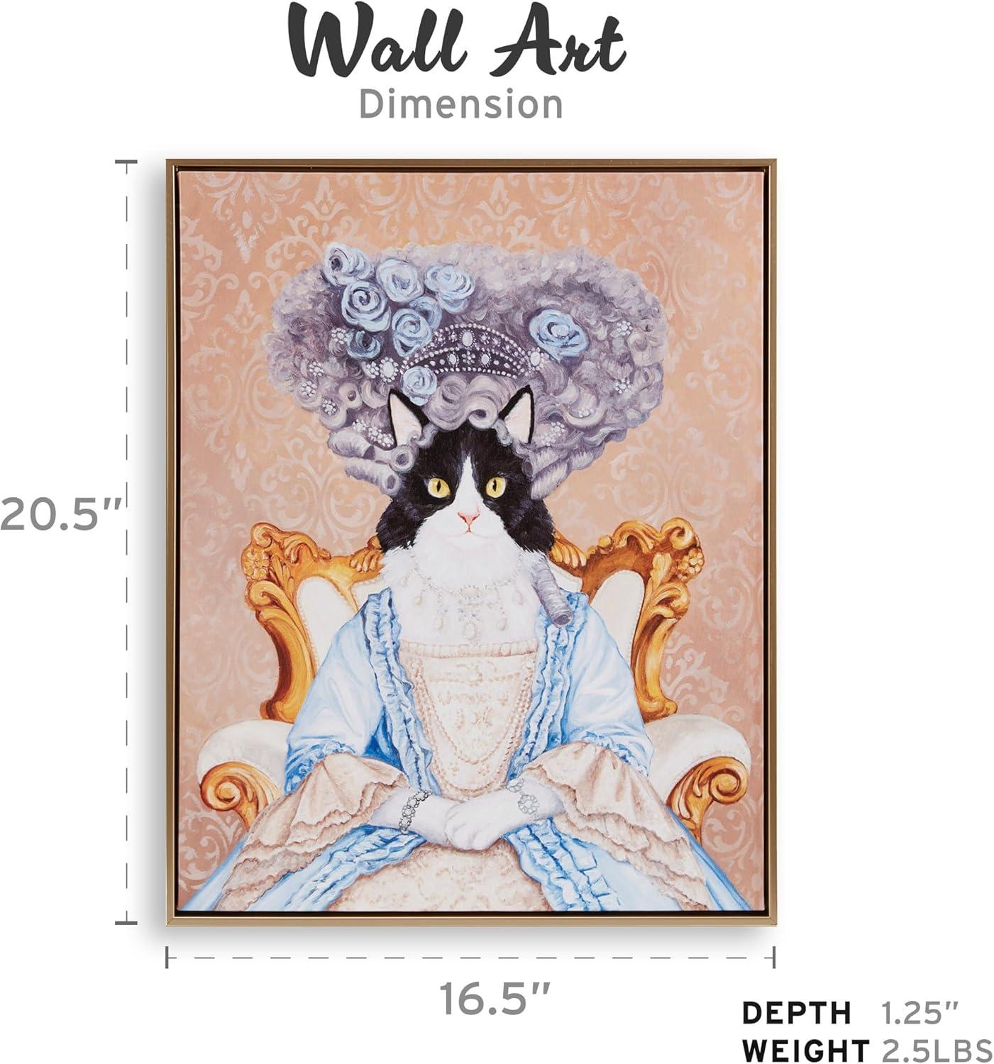 imageMadison Park Pet Wall Art Funny Animal Canvas Wall Decor for Bedroom Printed And Stretched Framed Ready To Hang Classic Parody Study Living Room Dcor Rosie Feline Pet PortraitQueen Bridger