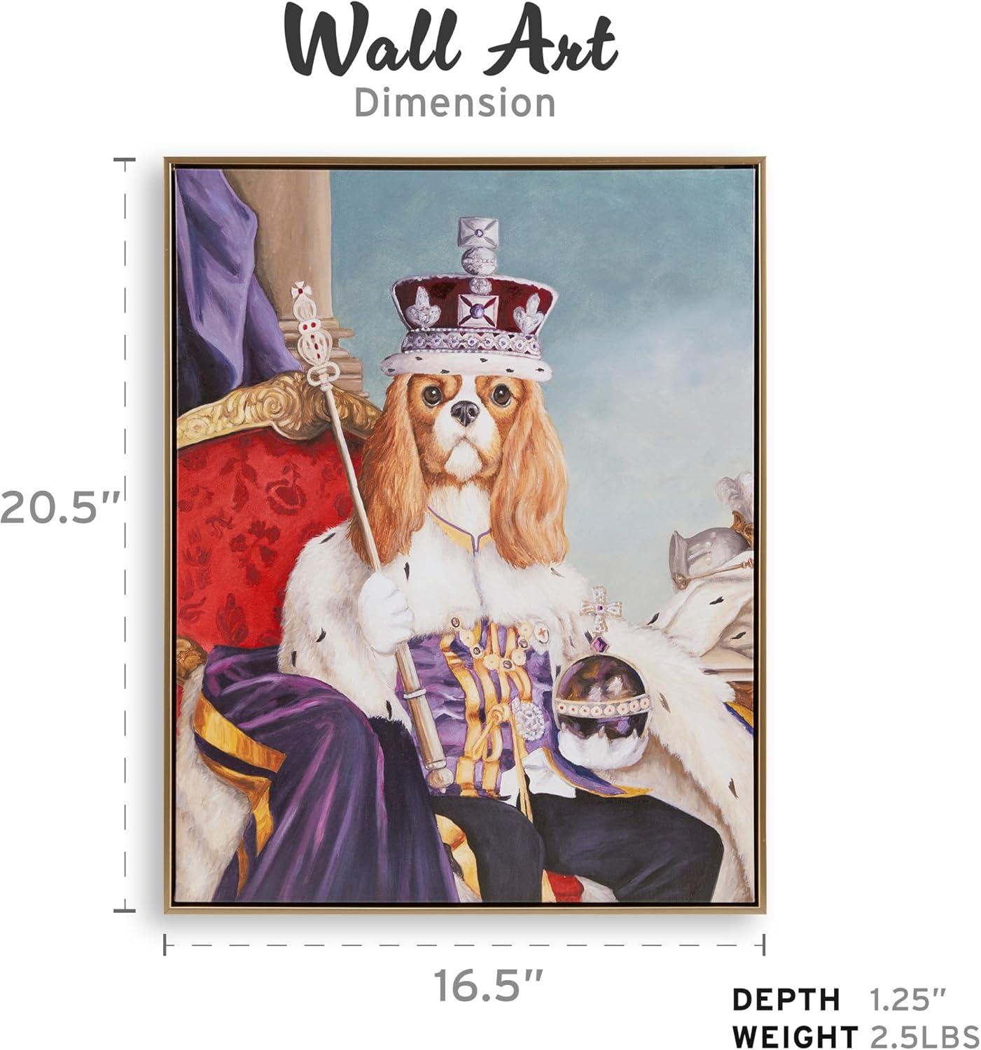 imageMadison Park Pet Wall Art Funny Animal Canvas Wall Decor for Bedroom Printed And Stretched Framed Ready To Hang Classic Parody Study Living Room Dcor Rosie Feline Pet PortraitKing Charles Spaniel III