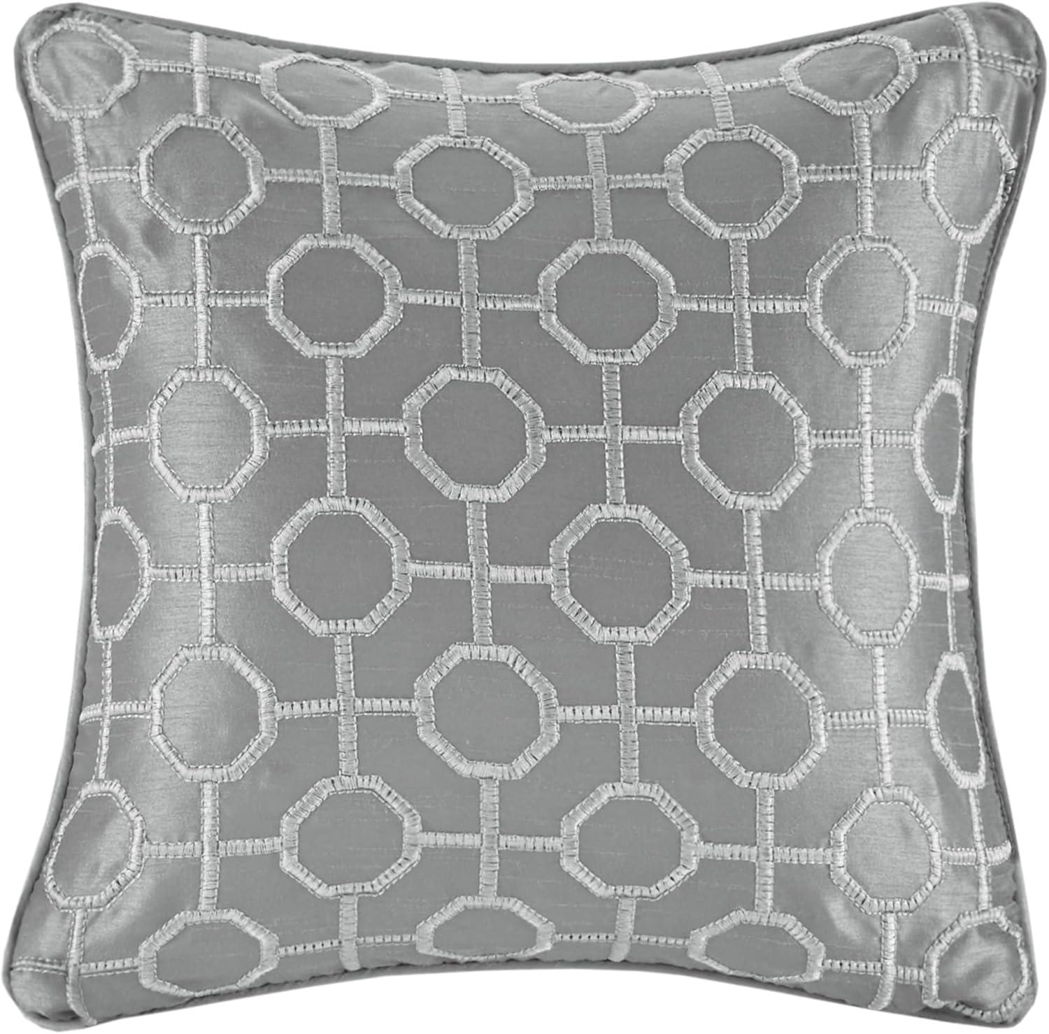 imageMadison Park Quilt Traditional Damask Design All Season Lightweight Coverlet Bedspread Bedding Set Matching Shams Pillows 104quotx94quot Bellagio Jacquard Grey 6 PieceGeometric Grey