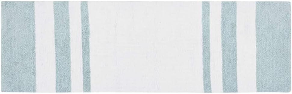 imageMadison Park Reversible Spa Rug 100Cotton Striped Ultra Soft Water Fast Bath NonSlip Absorbent Quick Dry Mats for Tub Shower Room and Bathroom 20x30 Taupe Pack of 1Aqua