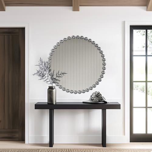 imageMadison Park Round Mirror Metal Frame Circle Mirror 36 inch Wall Art Decor Mounted Hanging for Entryway Bathroom hallway Living Room Vanity Marlowe GoldSilver