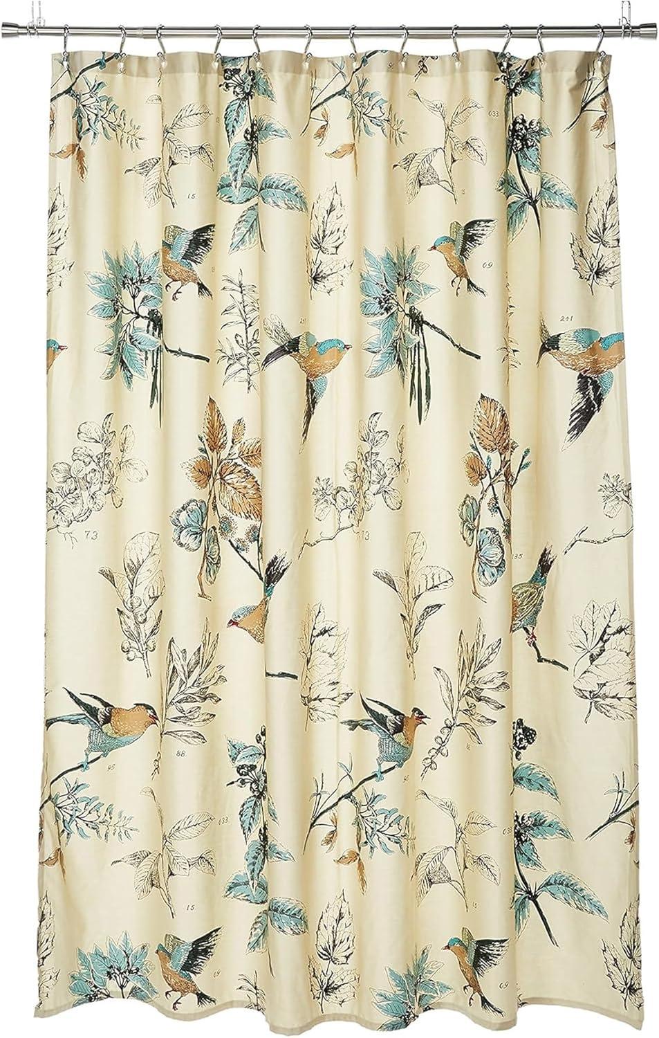 imageMadison Park Shower Curtain Bird ampamp Leaf Print Farmhouse Shower Curtain for Bathroom Modern Country Bathroom Dcor Machine Washable Cotton Shower Curtain Quincy 72x72quot Khaki