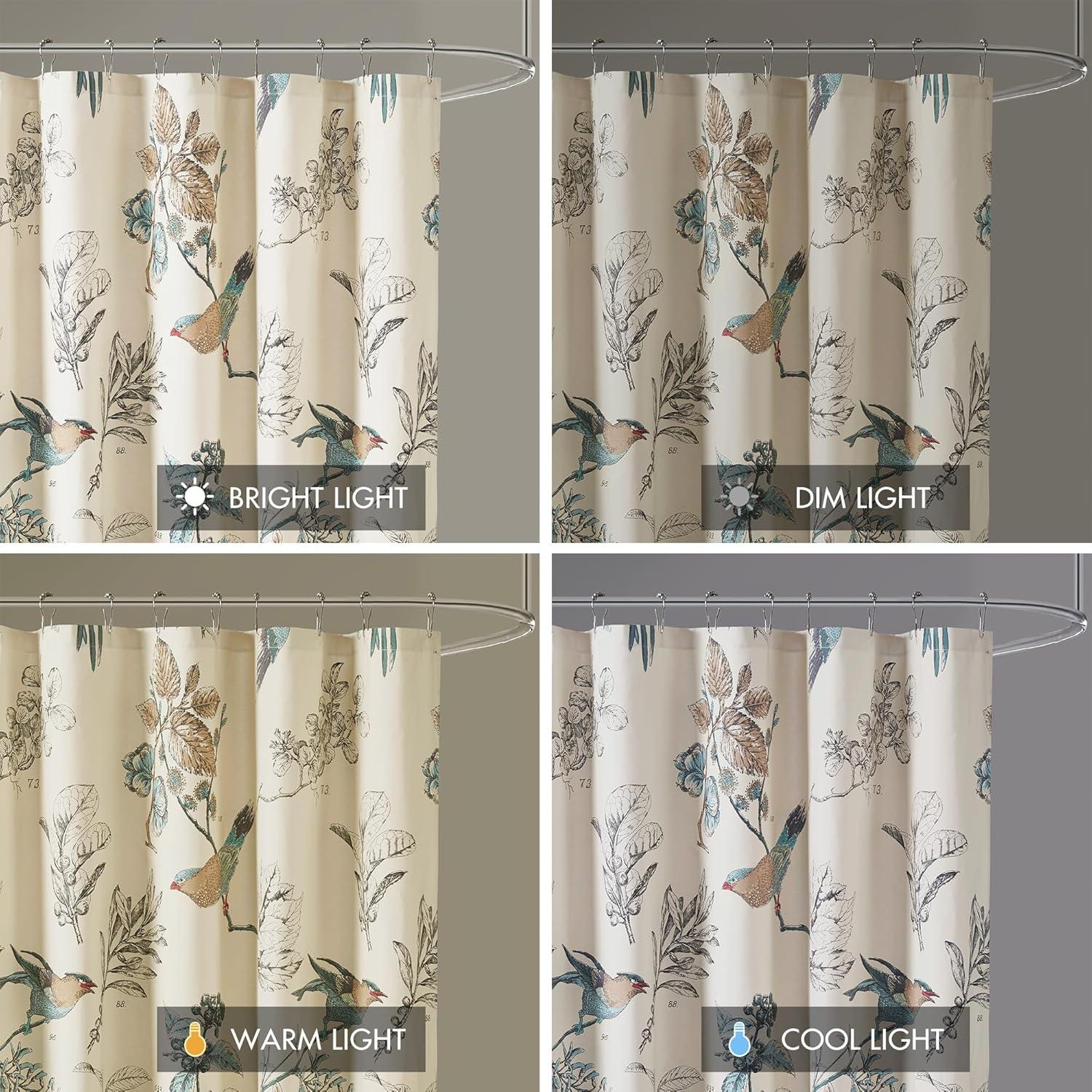 imageMadison Park Shower Curtain Bird ampamp Leaf Print Farmhouse Shower Curtain for Bathroom Modern Country Bathroom Dcor Machine Washable Cotton Shower Curtain Quincy 72x72quot Khaki