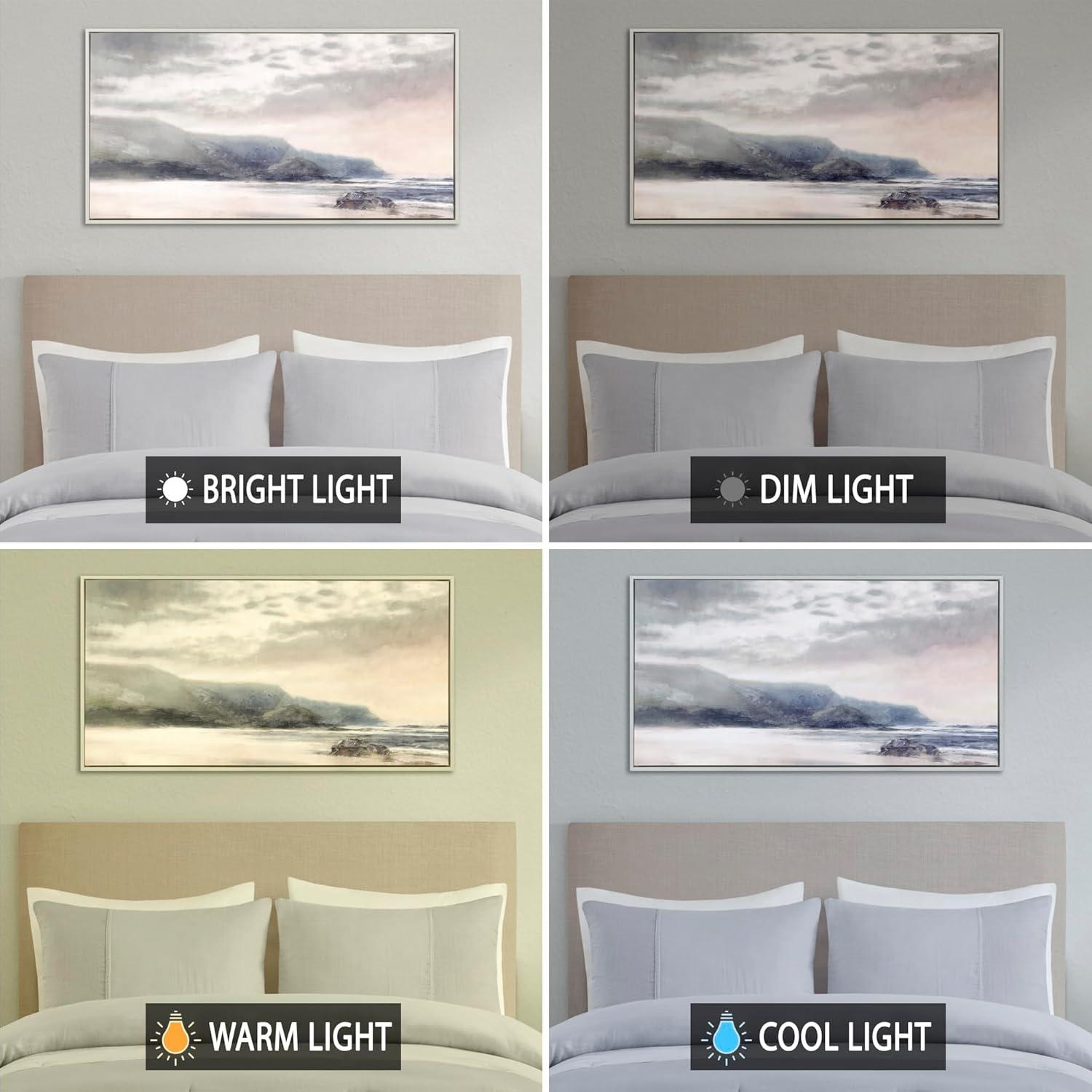 imageMadison Park The Moody Coast Wall Art Landscape Horizon Hand Embelished Painting Framed Wall Dcor Entryway Decor Home Accent Ready to Hang Bedroom Wall Decor BluePink 459quot W