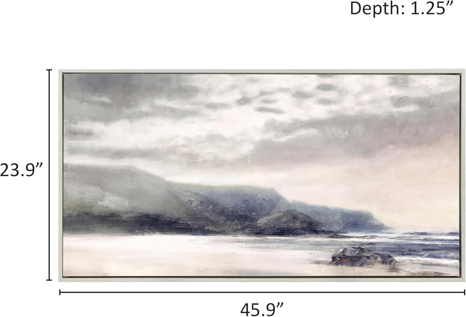 imageMadison Park The Moody Coast Wall Art Landscape Horizon Hand Embelished Painting Framed Wall Dcor Entryway Decor Home Accent Ready to Hang Bedroom Wall Decor BluePink 459quot W