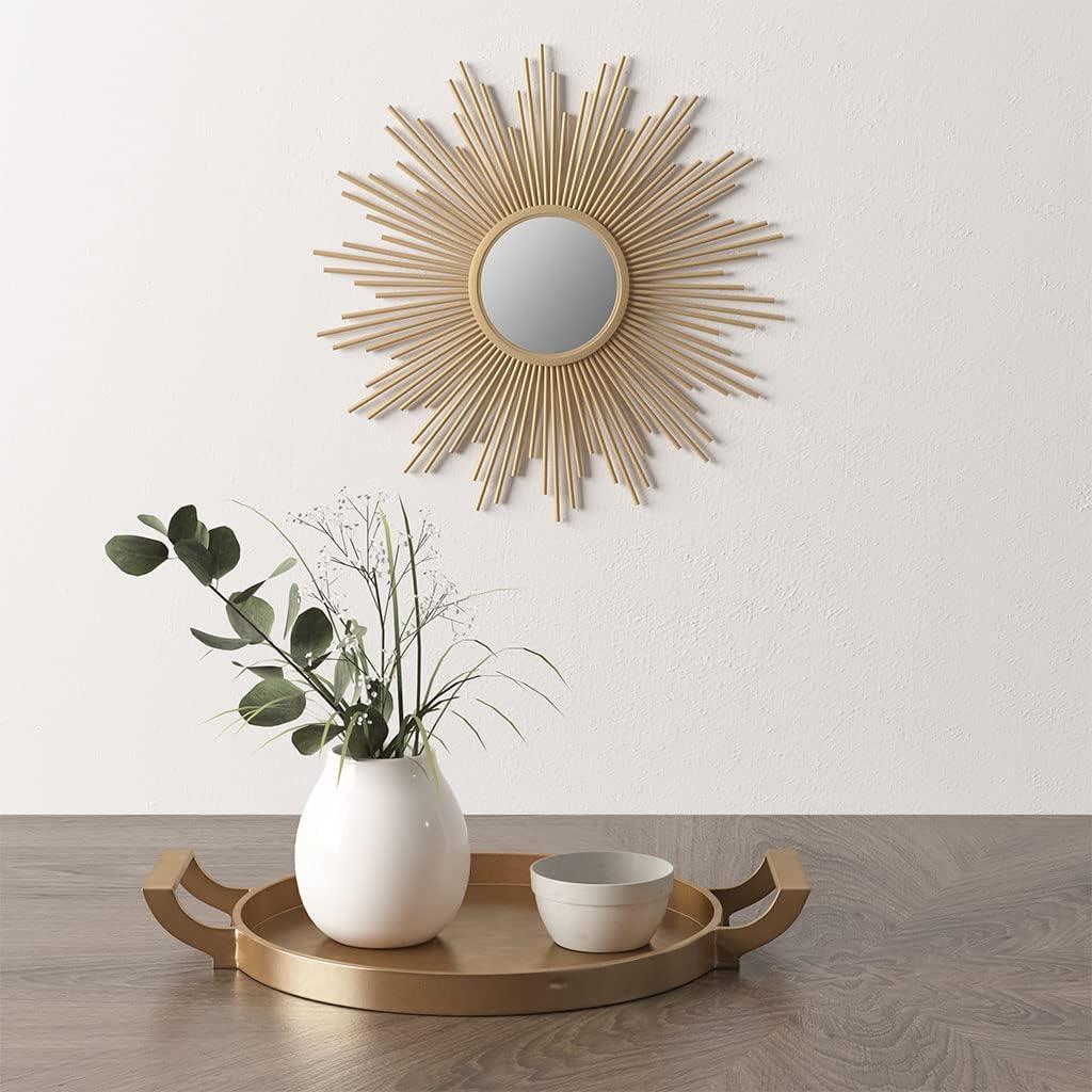 imageMadison Park Wall Dcor Fiore Metal Sunburst Mirror for Living Room Home Accent Ready to Hang Bedroom Decoration 295quot Diameter GoldGold