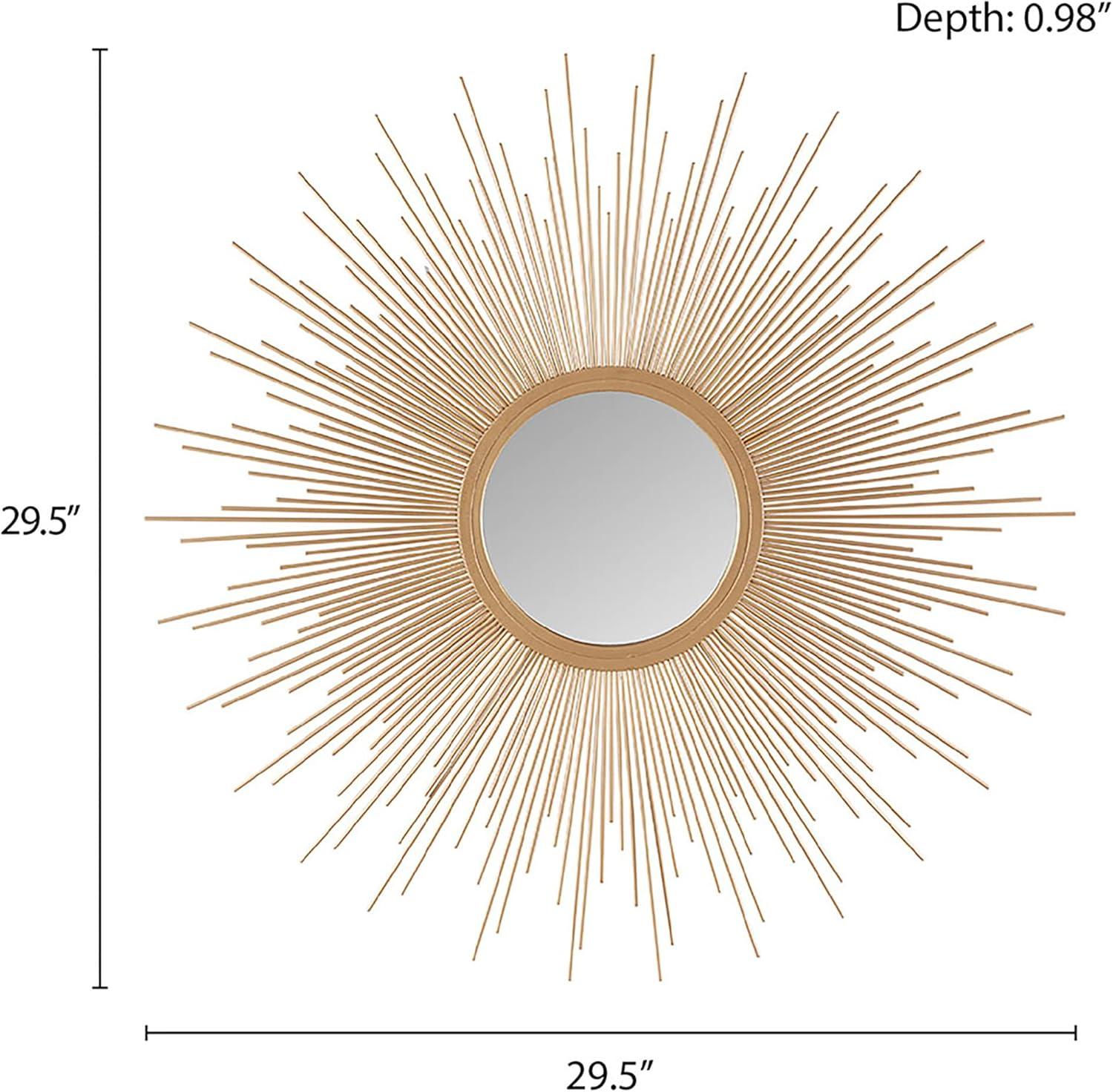 imageMadison Park Wall Dcor Fiore Metal Sunburst Mirror for Living Room Home Accent Ready to Hang Bedroom Decoration 295quot Diameter GoldGold