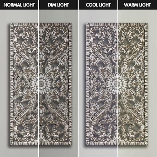 imageMadison Park Wall Dcor for Living Room Botanical Panel Home Accent Modern Kitchen Dining Decoration Ready to Hang 2Piece Distressed Carved Wood Panel Set for Bedroom 1575quotW x 3150quotH Antique GreenAntique Green