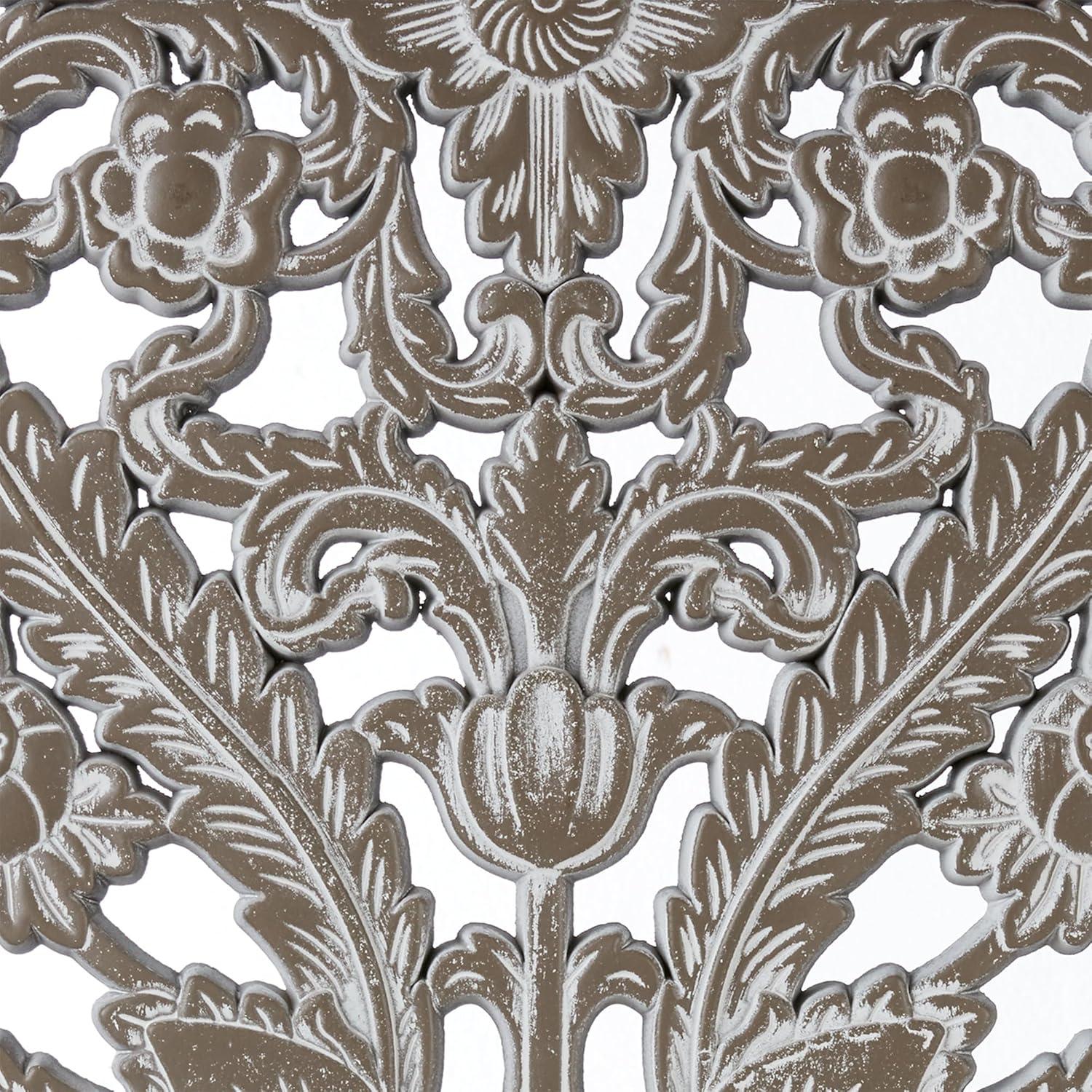 imageMadison Park Wall Dcor for Living Room Botanical Panel Home Accent Modern Kitchen Dining Decoration Ready to Hang 2Piece Distressed Carved Wood Panel Set for Bedroom 1575quotW x 3150quotH Antique GreenAntique Green