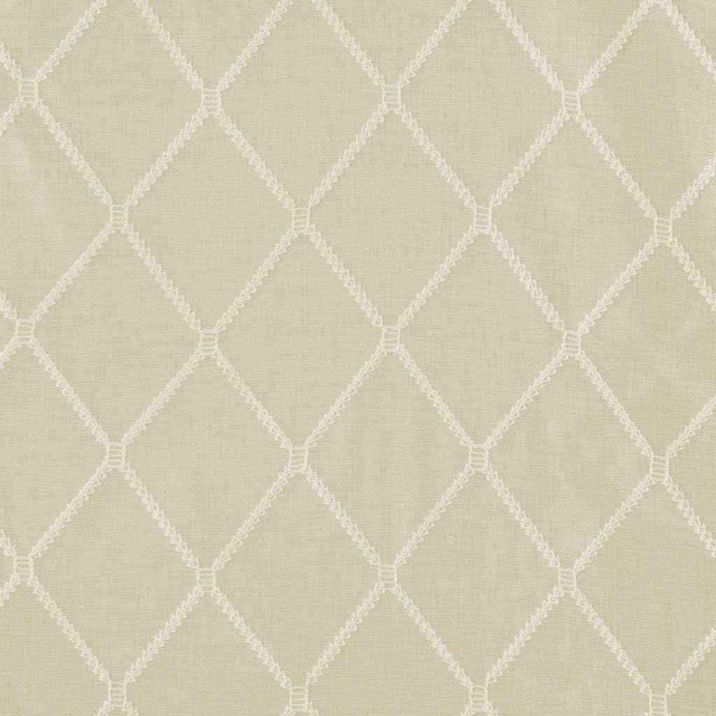 imageSheer Curtain Irina Embroidered Kitchen Transitional Fabric Sheers Single Curtain for Living Room Light Privacy Curtain Diffusing Sunlight 1Panel Pack 50quot x 95quot WhiteIvory
