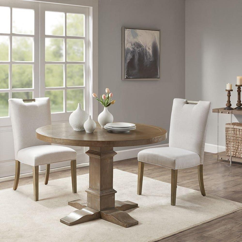 imageMadison Park Braiden Dining Chairs Fabric Cover Cushion Modern Style Sturdy Solid Wood Family Room Furniture SideStool Natural