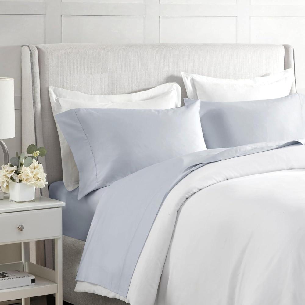 imageMadison Park Cotton Sheet Set Soft ampamp Breathable 500TC Egyptian Cotton Sheets All Seaons Elastic Deep Pockect Sheet Set Lightweighted 100 Egyptian Bed Sheets Queen Grey 4 PieceGrey