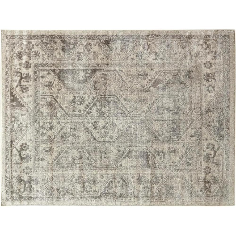 imageMadison Park Dakota Vienna Woven Turkish Area Rugs for Living Room Indoor Dining Accent Modern Home Dcor Ultra Soft Floor Carpets for Dining Room 711quotW x 10L Distressed Tiled BeigeDakota BeigeCream