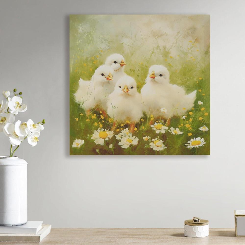 imageMadison Park Farm Animal Wall Art Cute Animal Decor for Kids Bedroom Home Office Bathroom Farmhouse Decor Warm Gifts for Baby Shower Birthday Ready to Hang Animal Canvas Lamb Sunshine AnimalsChicks