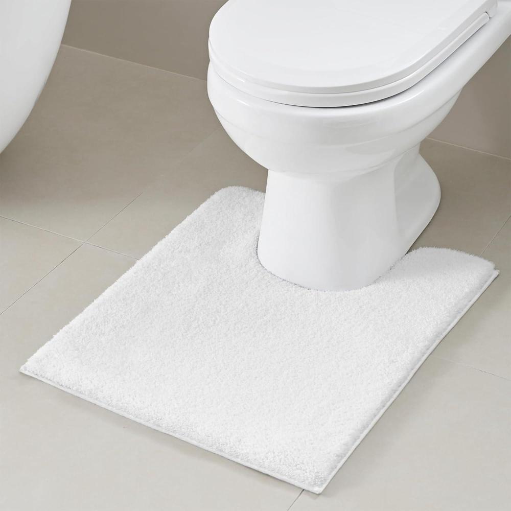 imageMadison Park Marshmallow Bathroom Rug Non Slip Luxrurious Plush Bath Mat Absorbent Quick Dry Spa Design Bath Room Dcor 24x40 GreyWhite