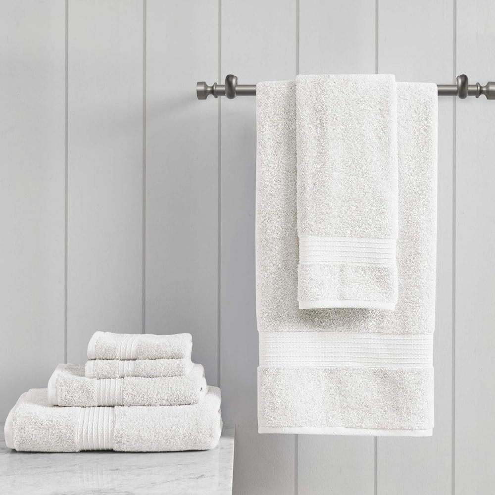 imageMadison Park Organic 100 Cotton Bathroom Towel Set Hotel ampamp Spa Quality Highly Absorbent Quick Dry Include for Shower Handwash ampamp Facial Washcloth MultiSizes SeafoamWhite