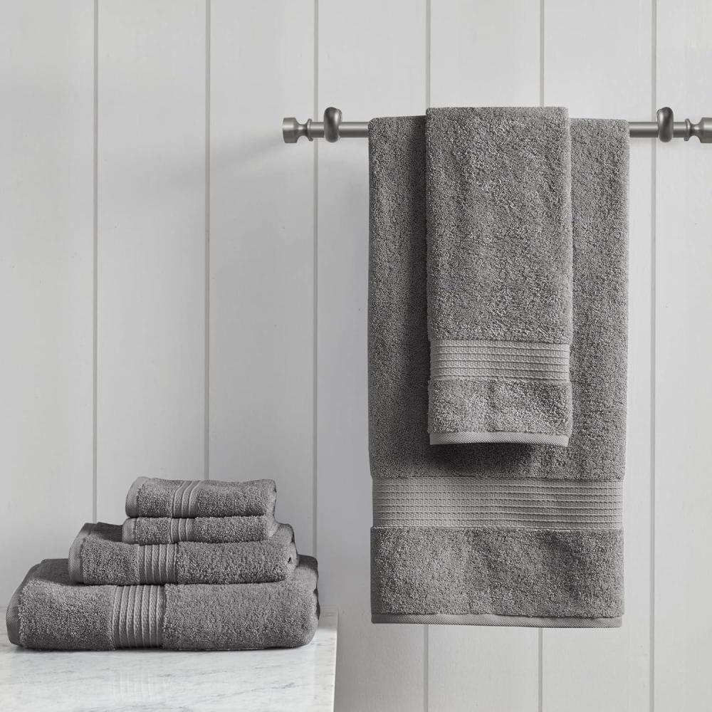 imageMadison Park Organic 100 Cotton Bathroom Towel Set Hotel ampamp Spa Quality Highly Absorbent Quick Dry Include for Shower Handwash ampamp Facial Washcloth MultiSizes SeafoamCharcoal
