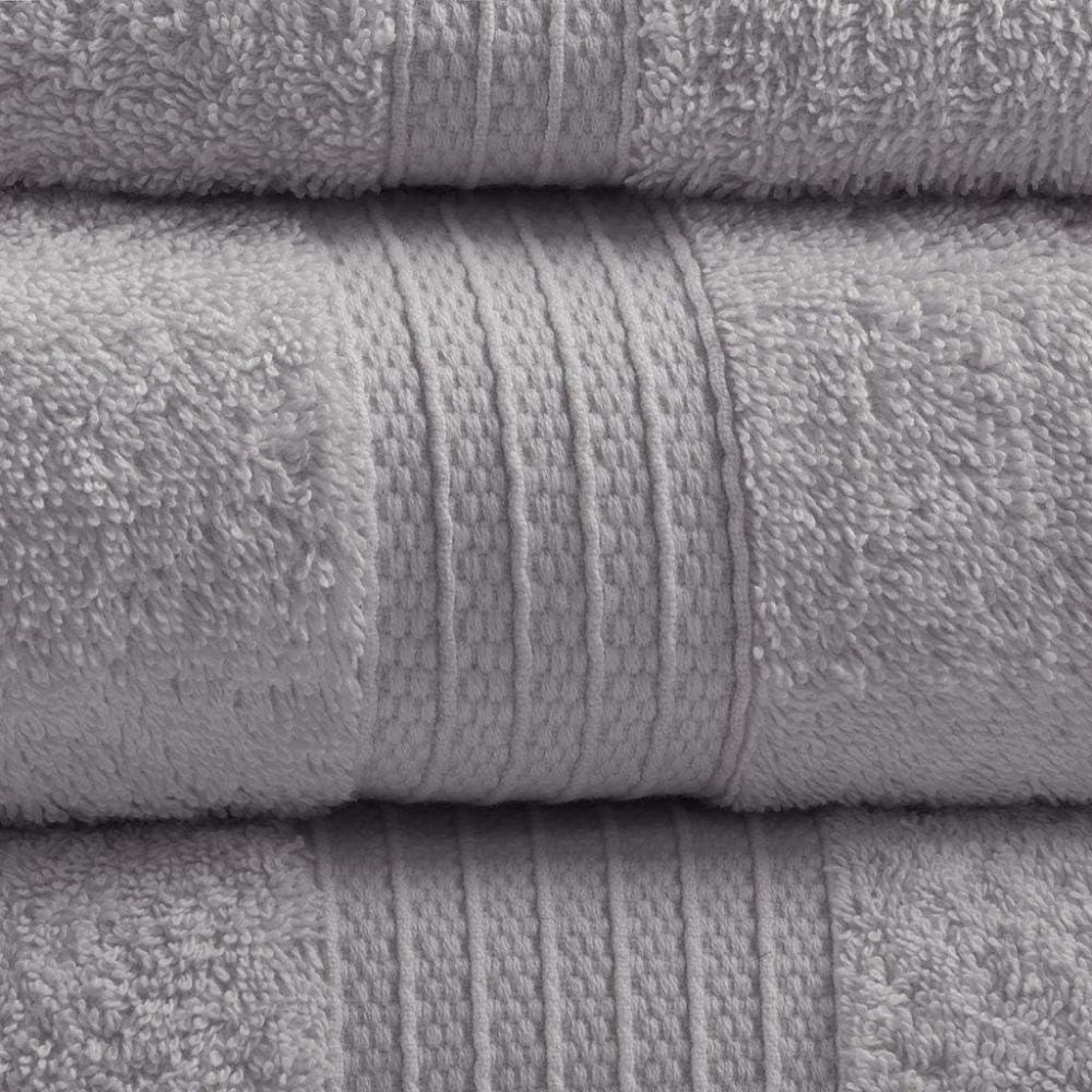 imageMadison Park Organic 100 Cotton Bathroom Towel Set Hotel ampamp Spa Quality Highly Absorbent Quick Dry Include for Shower Handwash ampamp Facial Washcloth MultiSizes SeafoamGrey