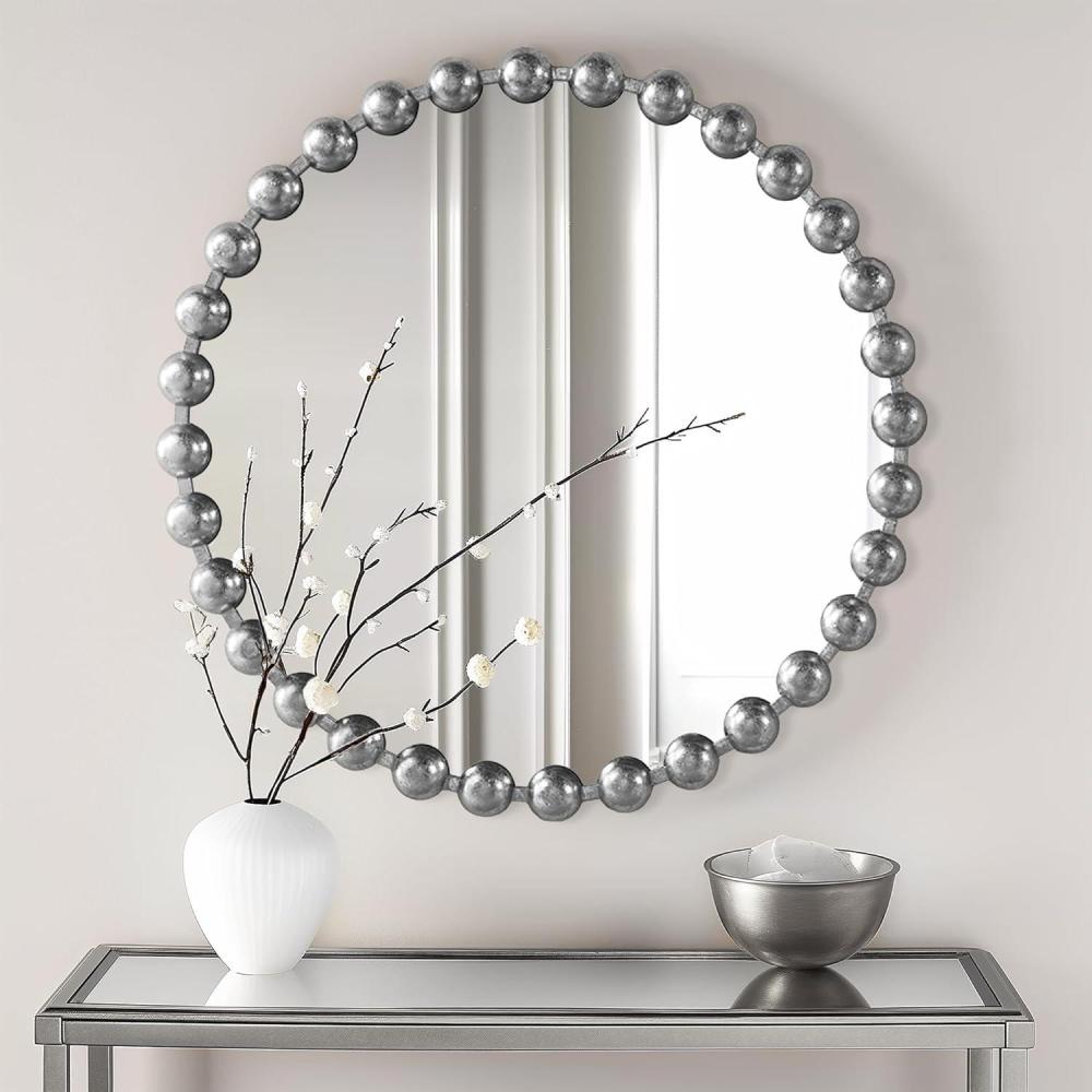imageMadison Park Round Mirror Metal Frame Circle Mirror 36 inch Wall Art Decor Mounted Hanging for Entryway Bathroom hallway Living Room Vanity Marlowe GoldSilver
