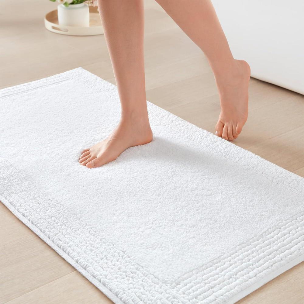 imageMadison Park Splendor Reversible 100 Cotton Tufted Bathroom Rug3000 GSM Hotel Quality Luxurious Plush Medium Pile Bath Mat Absorbent Quick Dry Shower Room Dcor 20x30 NaturalWhite