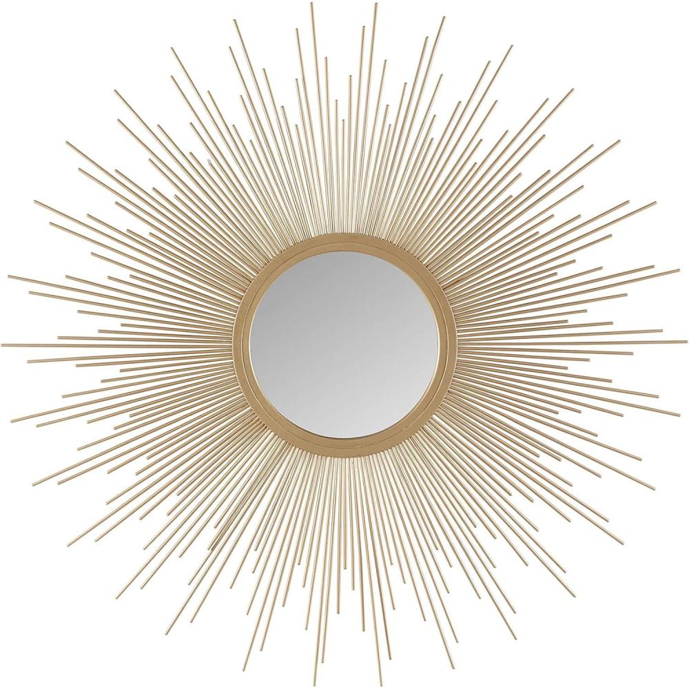 imageMadison Park Wall Dcor Fiore Metal Sunburst Mirror for Living Room  Home Accent Ready to Hang Bedroom Decoration 295quot Diameter GoldGold