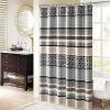 Bellagio Taupe Shower Curtain, Transitional Shower Curtains for Bathroom, 72 X 72, Beige(Blue)