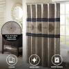 Donovan Design Weave Red Shower Curtain, Jacquard Traditional Shower Curtains for Bathroom, 72 X 72, Blush(Navy)
