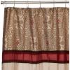 Donovan Design Weave Red Shower Curtain, Jacquard Traditional Shower Curtains for Bathroom, 72 X 72, Blush(Red)