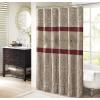 Donovan Design Weave Red Shower Curtain, Jacquard Traditional Shower Curtains for Bathroom, 72 X 72, Blush(Red)
