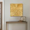MADISON PARK SIGNATURE Sunburst Wall Art – Modern Resin Dimensional Radiant Color Hand Painted Home Décor Abstract Textured Gold 30″ W x 30″ H x 1.25″ D(Gold)