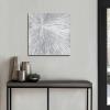 MADISON PARK SIGNATURE Sunburst Wall Art – Modern Resin Dimensional Radiant Color Hand Painted Home Décor Abstract Textured Gold 30″ W x 30″ H x 1.25″ D(Silver)